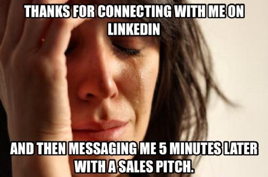 linkedin sales pitch meme
