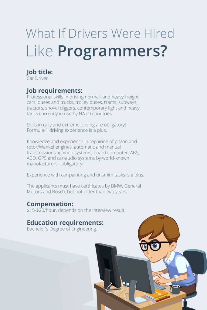 If drivers were hired like programmers