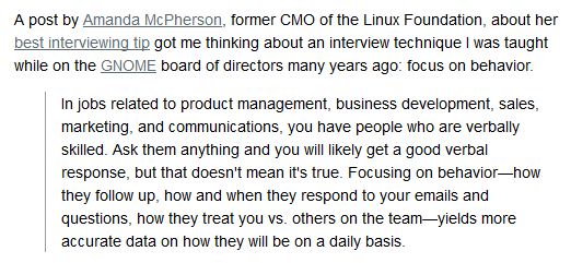 focus on behavior